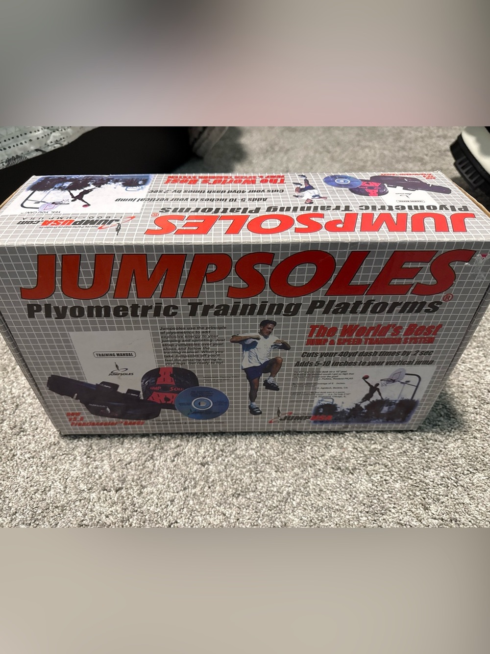 Jumpsoles Plyometric Training Shoe Inserts with Manual and DVD - medium 8-10.5
